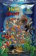 Фото ЭКОГРУНТ грунт для аквариума Цветная мраморная крошка микс блестящая 2-5мм 7кг